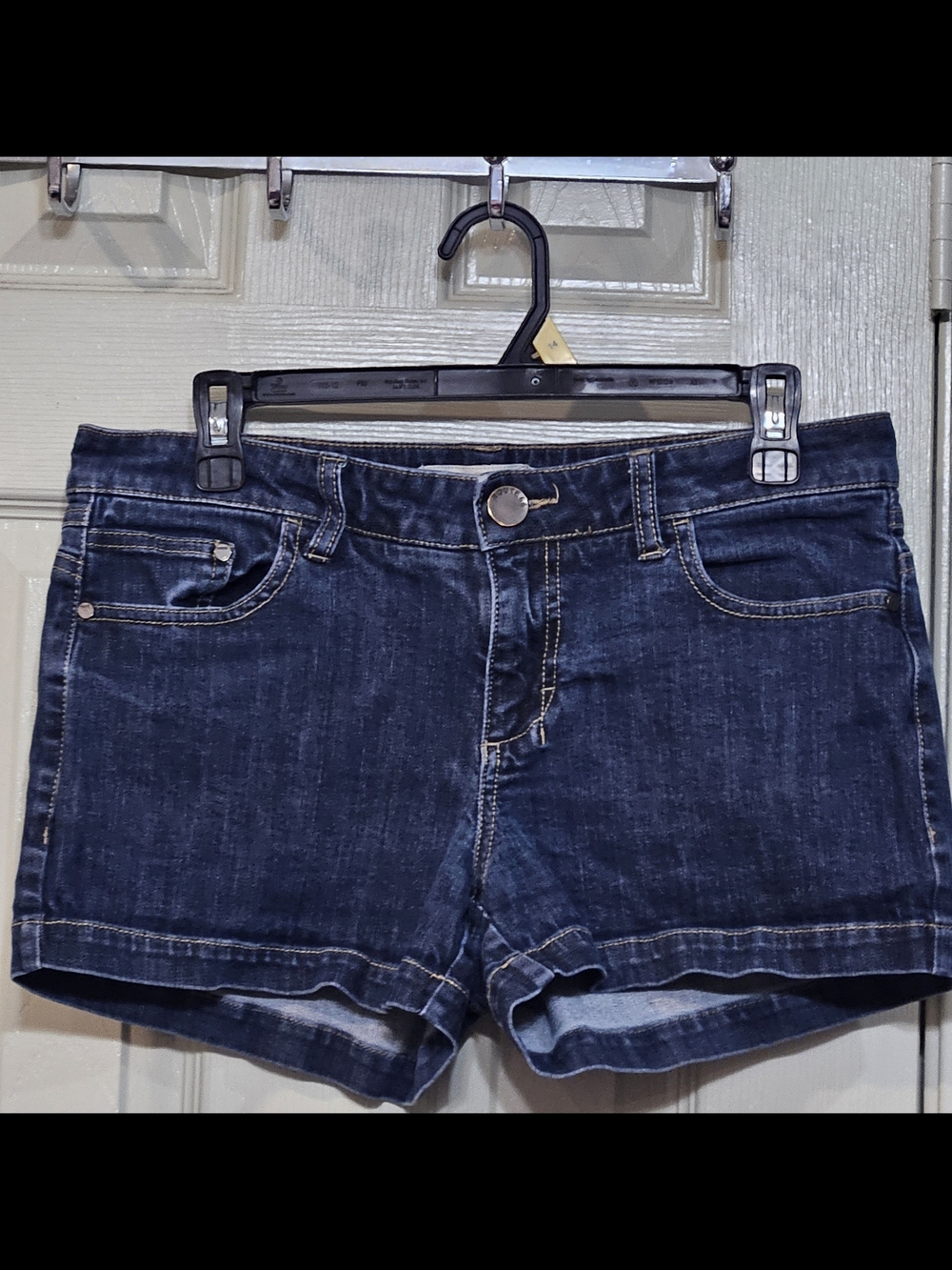 Route 66 Indigo Denim Roll-Hem Jean Shorts